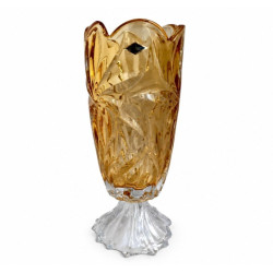 Ваза на ніжці 36,5см Bohemia Flora Amber 8KH29 72W13 365