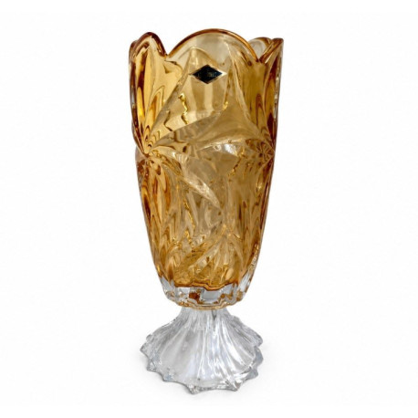 Ваза на ніжці 36,5см Bohemia Flora Amber 8KH29 72W13 365