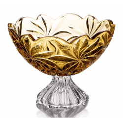 Фруктовниця на нозі 28,5см Bohemia Flora Amber 6KG79 72W13 285 H