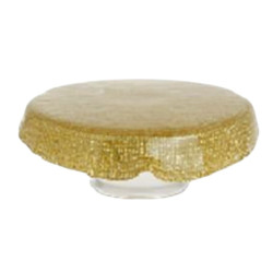 Блюдо для торта Ardesto Golden ice 28х9.5см золотистий AR5053