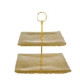 Блюдо 2-х ярусне Ardesto Golden ice 24.5х23см золотистий AR5052