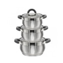 Набір каструль 3шт (2л/3л/4л) Zauberg 234G GREY