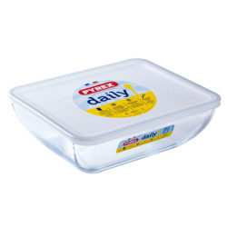 Форма для випікання прямокутна з кришкою 22х17см/1.3л Pyrex Daily (342P000/3646)