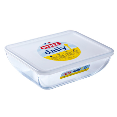 Форма для випікання прямокутна з кришкою 22х17см/1.3л Pyrex Daily (342P000/3646)