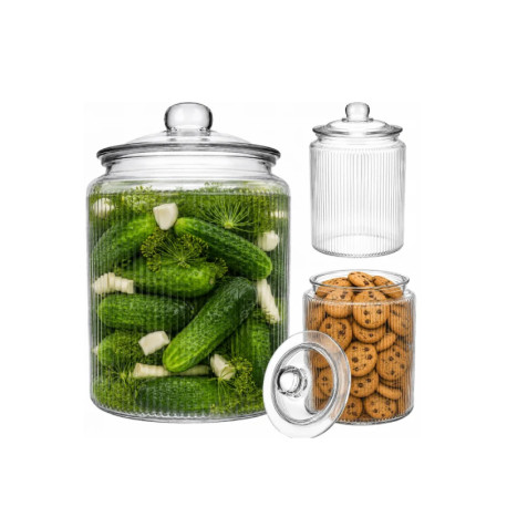 Банка скляна для продуктів 6л з кришкою Kamille 9208