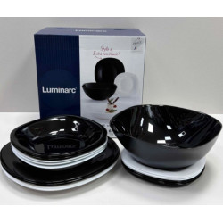 Сервіз столовий 19 предметів Luminarc Carine White&Black V8305