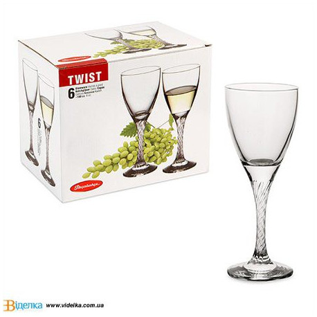 Набор бокалов для вина180мл/6шт Pasabahce Twist 44362