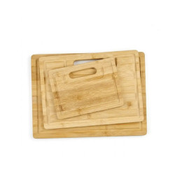 Набір дощок 3шт обробних з бамбука (20x15x1см/30x22x1см/35x26x1см) Kamille 10043