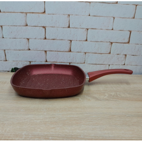 Сковорідка-гриль 28 см (2,75 л) без кришки OMS 3212.00.07-28-2,75л-Red