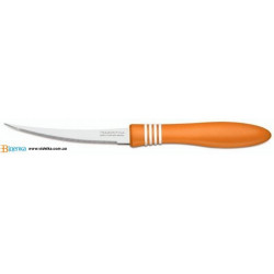 Нож для томатов Tramontina COR & COR, 102 мм, оранжевая ручка, 2 шт.23462/244