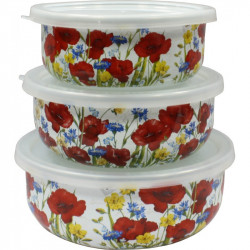 Набор емкостей для хранения продуктов 6 пр Маковое поле Interos 15023