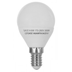 Светодиодная лампа (LED) ERGO Standard G45 E14 6W 220V 3000K (LSTG45E146AWFN)
