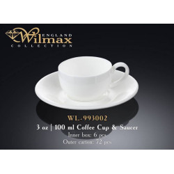 Чашка кофейная и блюдце 100мл Wilmax  WL-993002