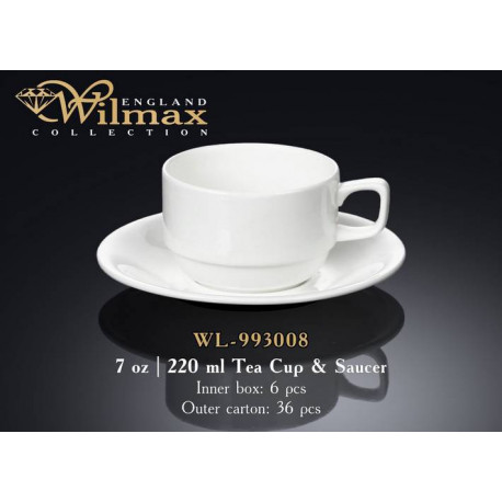 Чашка чайная и блюдце 220мл Wilmax  WL-993008