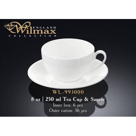 Чашка чайная и блюдце 250мл Wilmax WL-993000