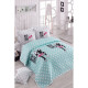 Покрывало стеганое с наволочками евро Eponj Home - Boston Mint