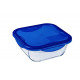Форма квадратная с крышкой 16х16х6см 0,8л Pyrex Cook&Go 285PG00