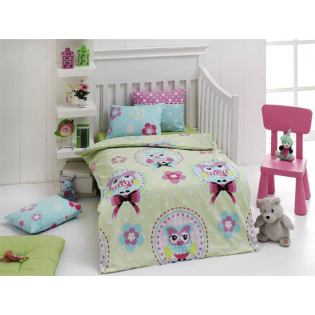 Детское постельное белье для младенцев Eponj Home - Baykus Yesil