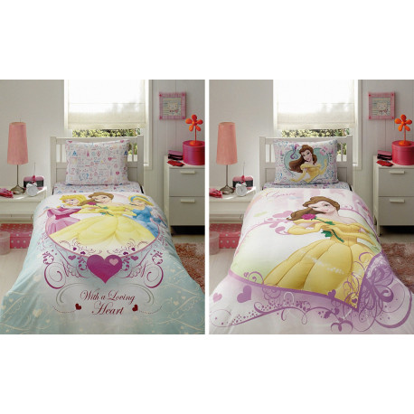 Постельное белье 160х220 подростковое Tac Disney - Princess Belle Heart