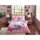 Постельное белье евро Tac ранфорс - Nina V03 розовое