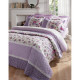Постельное белье полуторное Karaca Home ранфорс - Mina лиловое