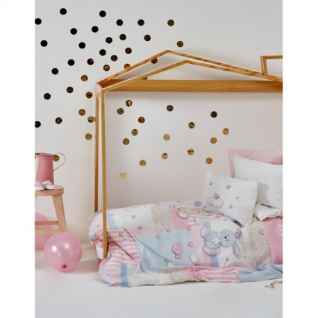 Детский плед в кроватку Karaca Home 100х120 - Honey Bunny pink