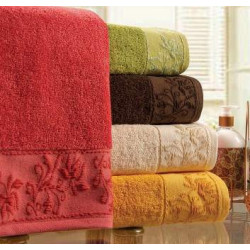 Полотенце махровое Home Line 70х140 - Uranos желтое