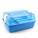 Набор для обеда контейнер +столовые приборы Herevin Maxx Blue 161275-009