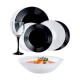 Сервиз столовый 24пр Luminarc Harena Black&White N2243