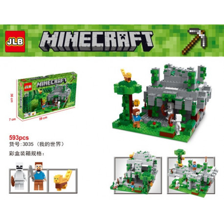 Конструктор JLB 3D35 Minicraft "Храм в джунглях" 593д