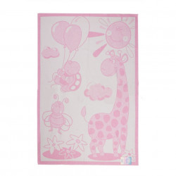 Одеяло детское 100х140 Vladi "Жираф" розовое
