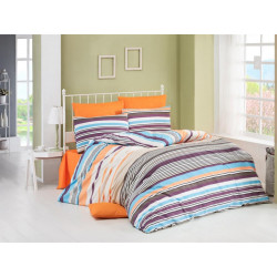 Комплект постельного белья евро LightHouse - Lines оранжевый