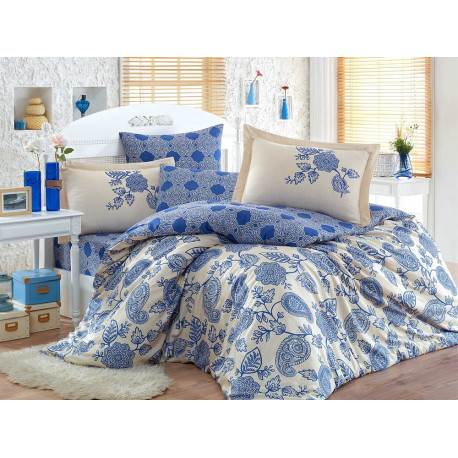 Комплект постельного белья Hobby Exclusive Sateen - Antonia синий