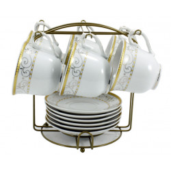 Сервиз кофейный 12_пр на стойке Византия Z-CF12-CB G-0175