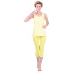 Комплект одежды Miss First Cella M желтый (майка+капри)