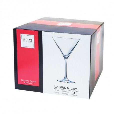 Набор бокалов для мартини 300мл 4шт Eclat Ladies Night L7640
