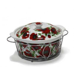 Кастрюля керамическая 2,5л Маки /112 -T