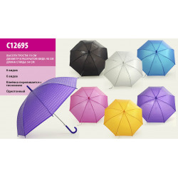 Зонт-трость 6 видов полуавтомат C12695