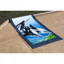 Полотенце пляжное 75х150 Lotus - Dolphins велюр