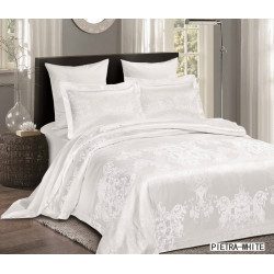 Постельное белье двуспальное белое Arya Pietra