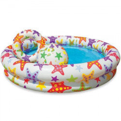 Надувной бассейн с кругом и мячем Intex 59460