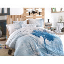 Комплект постельного белья евро Hobby Exclusive Sateen - Alandra голубой