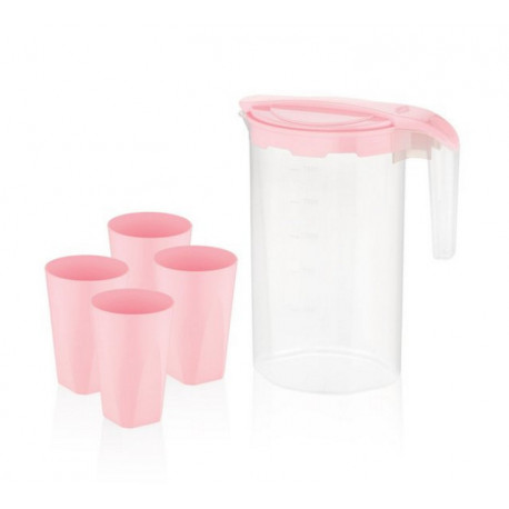 Набор для напитков пластиковый 5пр Bager Pink BG-424 P
