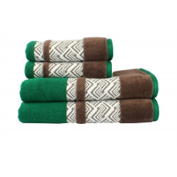 Полотенце махровое 50х90 Hobby - Nazende зеленый/коричневый