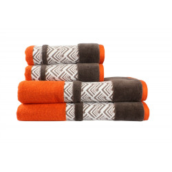 Полотенце махровое 50х90 Hobby - Nazende оранжевый/коричневый