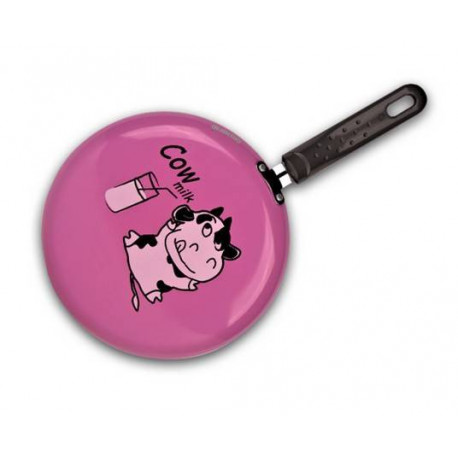 Сковорода блинная 23 cm Granchio  розовая   "Cow milk" Crepe 88270
