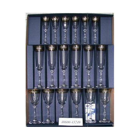 Набор бокалов Bohemia Angela (43249) 18 предметов