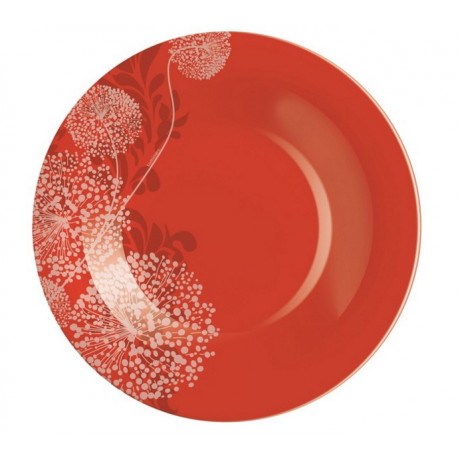 Тарелка суповая 21.5см Luminarc Piume red J7541