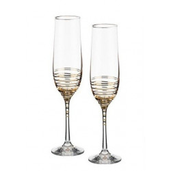 Набор бокалов для шампанского 190мл Bohemia Viola Spiral 40729 M8441 190