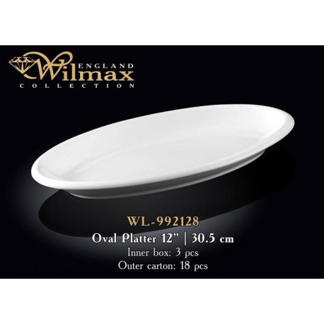 Wilmax Блюдо глубокое овальное 30,5см WL-992128